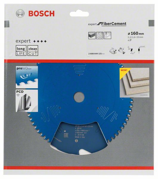 Bosch Kreissägeblatt Expert for Fibre Cement 160 x 20 x 2,2 mm 4 Zähne ( 2608644121 ) - Toolbrothers