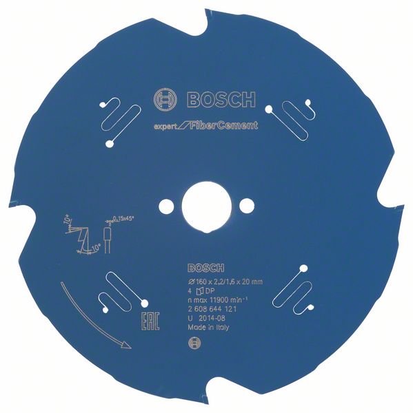 Bosch Kreissägeblatt Expert for Fibre Cement 160 x 20 x 2,2 mm 4 Zähne ( 2608644121 ) - Toolbrothers