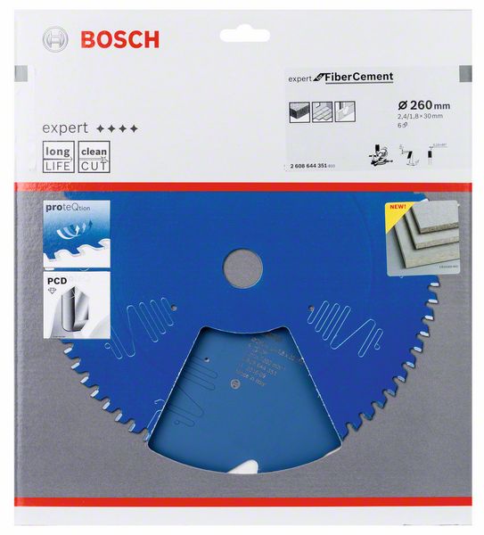 Bosch Professional Expert for Fiber Cement Kreissägeblatt 260 x 30 x 2,4 mm 6 Zähne ( 2608644351 ) - Toolbrothers