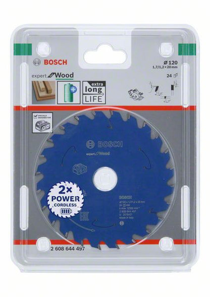 Bosch Kreissägeblatt Expert for Wood 120 x 1,2 x 20 mm 24 Zähne für Holz ( 2608644497 ) - Toolbrothers