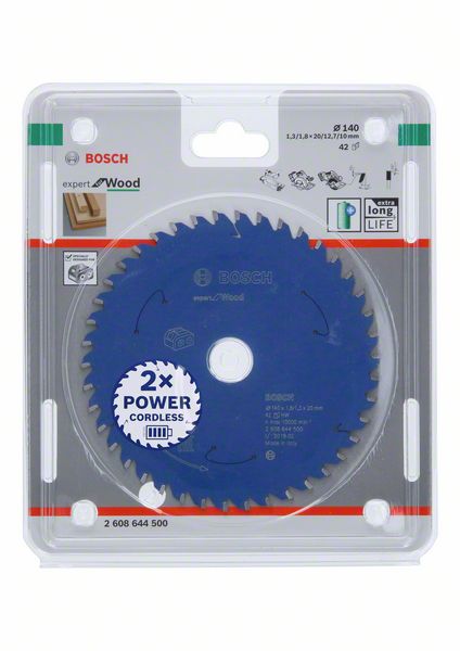 Bosch Kreissägeblatt Expert for Wood 140 x 1,3 x 20 mm 42 Zähne für Holz ( 2608644500 ) - Toolbrothers