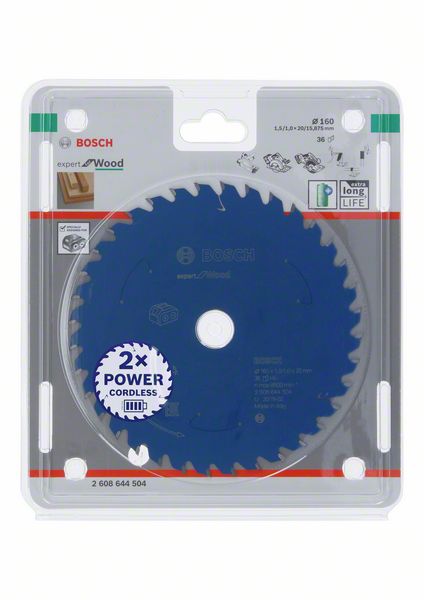 Bosch Kreissägeblatt Expert for Wood 160 x 1,0 x 20 mm 36 Zähne für Holz ( 2608644504 ) - Toolbrothers