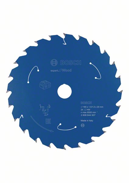 Bosch Kreissägeblatt Expert for Wood 165 x 1,0 x 20 mm 24 Zähne für Holz ( 2608644507 ) - Toolbrothers