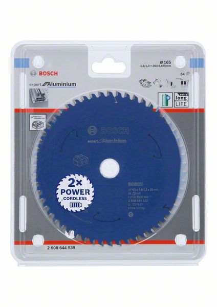 Bosch Kreissägeblatt Expert for Aluminium 165 x 1,3 x 20 mm 54 Zähne ( 2608644539 ) - Toolbrothers