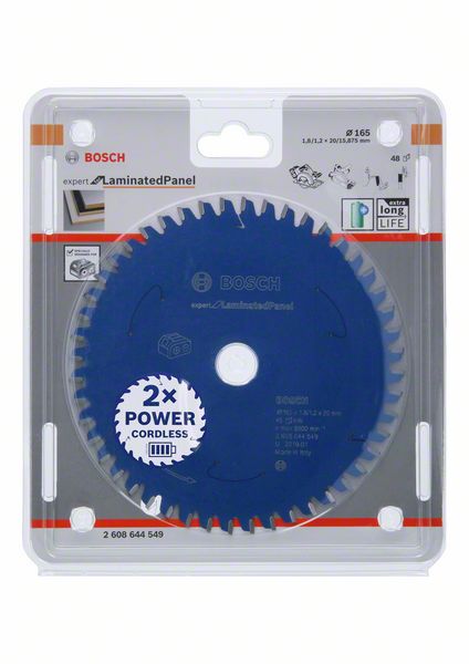 Bosch Kreissägeblatt Expert for Laminated Panel 165 x 1,2 x 20 mm 48 Zähne für Laminat ( 2608644549 ) - Toolbrothers