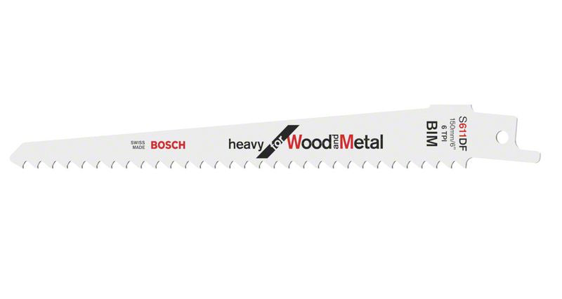 Bosch 5 Säbelsägeblätter 150 mm Heavy for Wood and Metal S 611 DF / S611DF ( 2608656258 ) - Toolbrothers