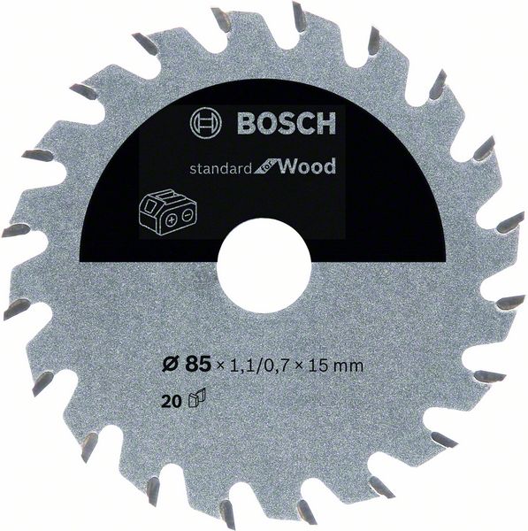 Bosch Kreissägeblatt Standard for Wood 85 x 1,1 x 15 mm 20 Zähne ( 2608837666 ) - Toolbrothers