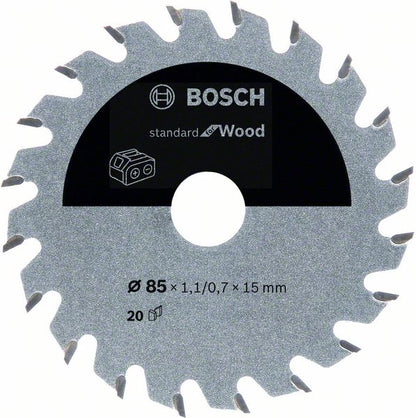 Bosch Kreissägeblatt Standard for Wood 85 x 1,1 x 15 mm 20 Zähne ( 2608837666 ) - Toolbrothers