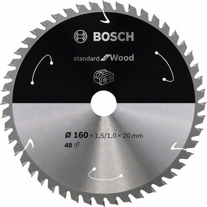 Bosch Kreissägeblatt Standard for Wood 160 x 1,5 x 20 / 15,875 mm 48 Zähne ( 2608837678 ) - Toolbrothers