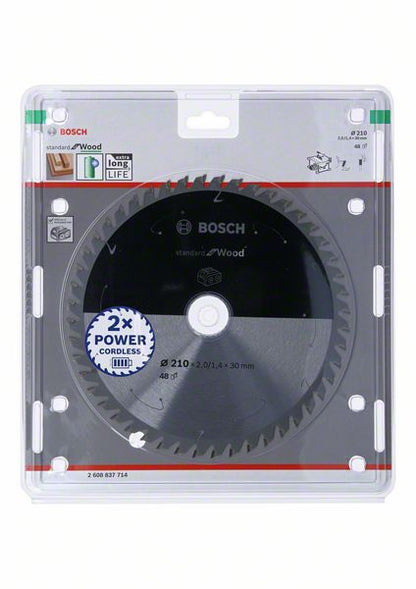 Bosch Professional Standard for Wood Kreissägeblatt 210 x 30 x 1,7 mm 48 Zähne ( 2608837714 ) - Toolbrothers