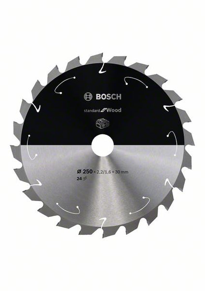 Bosch Professional Standard for Wood Kreissägeblatt 250 x 30 x 2,2 mm 24 Zähne ( 2608837727 ) - Toolbrothers