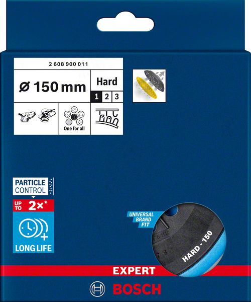 Bosch Expert Plaque de support multitrous dure 150 mm (2608900011) pour ponceuses excentriques