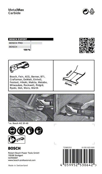 Bosch EXPERT AIZ 20 AIT Tauchsägeblatt Starlock 20 x 40 mm 1 Stk. ( 2608900012 ) für Metall Carbide MetalMax - Nachfolger von 2608662019 - Toolbrothers