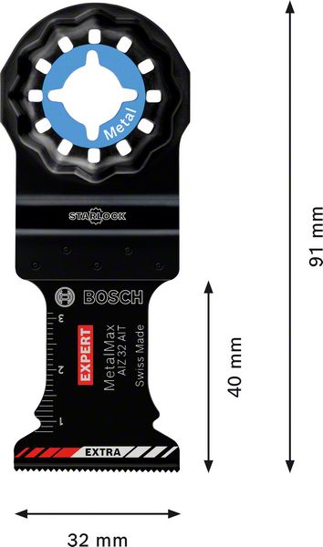 Bosch EXPERT AIZ 32 AIT Tauchsägeblatt Starlock 32 x 40 mm 1 Stk. ( 2608900014 ) für Metall Carbide MetalMax - Nachfolger von 2608662018 - Toolbrothers