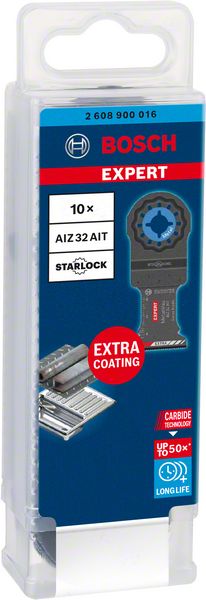 Bosch EXPERT AIZ 32 AIT lame de scie plongeante Starlock 32 x 40 mm 10 pièces (2608900016) pour carbure métallique MetalMax - successeur de 2608664473