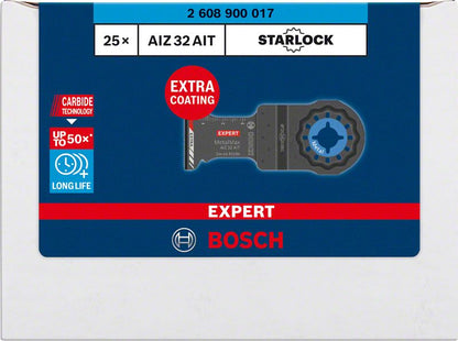 Bosch EXPERT AIZ 32 AIT Tauchsägeblatt Starlock 32 x 40 mm 25 Stk. ( 2608900017 ) für Metall Carbide MetalMax - Nachfolger von 2608662035 - Toolbrothers