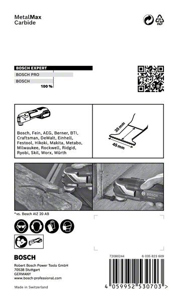 Bosch EXPERT AIZ 45 AIT lame de scie plongeante Starlock 45 x 40 mm 1 pièce (2608900018) pour carbure métallique MetalMax - successeur de 2608664348