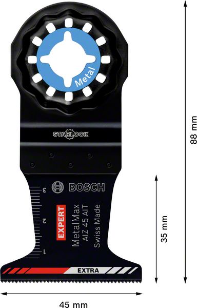 Bosch EXPERT AIZ 45 AIT lame de scie plongeante Starlock 45 x 40 mm 1 pièce (2608900018) pour carbure métallique MetalMax - successeur de 2608664348