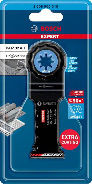 Bosch EXPERT PAIZ 32 AIT lame de scie plongeante Starlock Plus 32 x 50 mm 1 pièce (2608900019) pour carbure métallique MetalMax - successeur de 2608662555