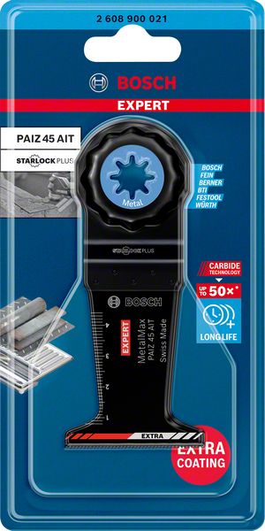 Bosch EXPERT MetalMax PAIZ 45 AIT Tauchsägeblatt Starlock Plus 45 x 50 mm 1 Stk. ( 2608900021 ) für Metall Carbide - Toolbrothers