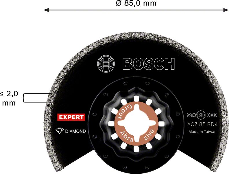 Bosch EXPERT ACZ 85 RD4 Diamant Segmentsägeblatt Starlock 85 mm 1 Stk. ( 2608900034 ) für Fliesen - Nachfolger von 2608661689 - Toolbrothers