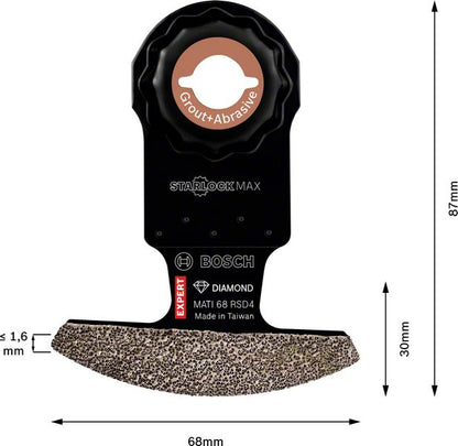 Bosch Expert MATI 68 RSD4 Corner Blade Eckblatt Starlock Max 68 x 10 mm ( 2608900038 ) Diamond Technology - Toolbrothers