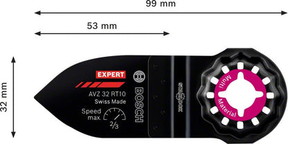 Bosch Expert AVZ 32 RT10 Doigt abrasif Starlock 32 x 50 mm (2608900039) Technologie Carbure pour outils multifonctions