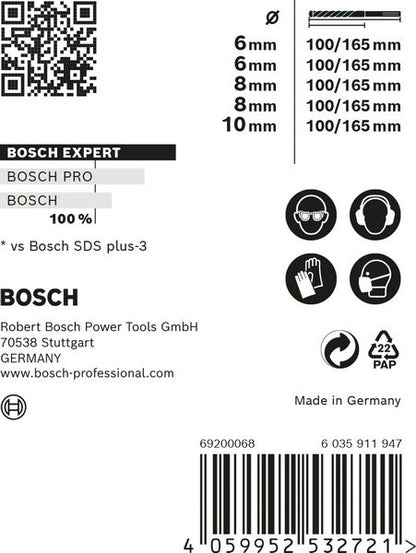 Bosch EXPERT SDS Plus-7X Hammerbohrer Set 6 - 10 mm 5 tlg. ( 2608900198 ) für Beton / Stein - Nachfolger von 2608576200 - Toolbrothers