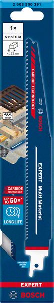 Bosch EXPERT Multi Material S 1156 XHM lame de scie alternative 225 mm 1 pièce (2608900391) Carbide Technology