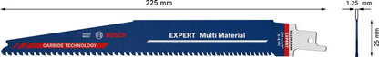 Bosch Expert S 1156 XHM Multi Material Säbelsägeblatt 225 mm 10 Stk. ( 2608900393 ) Carbide Technology - Toolbrothers