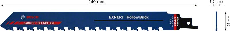 Bosch Expert Hollow Brick S 1543 HM lame de scie alternative 240 mm 1 pièce (2608900414) Technologie carbure