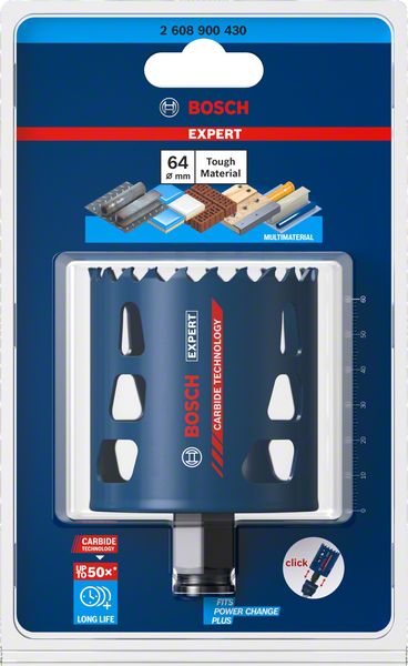 Bosch EXPERT Tough Material Lochsäge 64 x 60 mm Carbide ( 2608900430 ) Universal - Nachfolger von 2608594174 - Toolbrothers