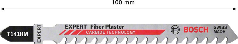 Bosch EXPERT Fibre Plaster T 141 HM lame de scie sauteuse 100 mm 3 pièces (2608900563) Carbide Technology