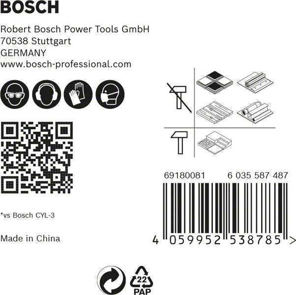 Bosch Expert HEX-9 Multi Construction Bohrer Set 5 tlg. ( 2608900585 ) 4 / 5 / 6 / 6 / 8 mm Centering Geometry - Toolbrothers