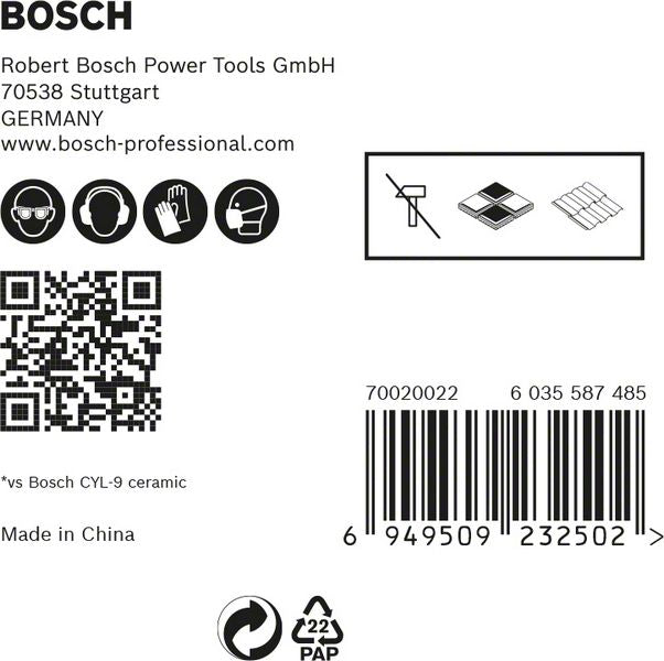 Bosch EXPERT HEX-9 HardCeramic Dachziegel Bohrer Set 5,0 x 90 mm 5 tlg. ( 2608900598 ) Carbide Technology - Toolbrothers