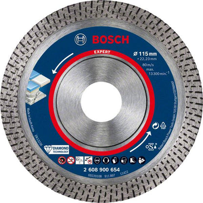 Disque à tronçonner diamanté Bosch EXPERT HardCeramic 115 x 22,23 mm 1 pièce (2608900654) Technologie diamant