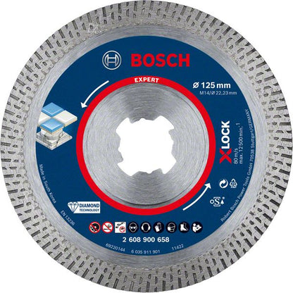 Bosch EXPERT HardCeramic X-LOCK Diamant Trennscheibe 125 x 22,23 mm 1 Stk. ( 2608900658 ) Diamond Technology - Toolbrothers