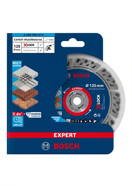 Bosch EXPERT Multi Material Diamant Trennscheibe 125 x 22,23 x 2,4 mm X-LOCK ( 2608900670 ) - Nachfolger von 2608615161 - Toolbrothers