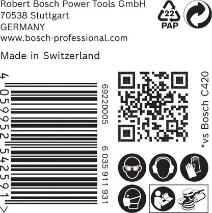 Bosch Expert C470 Schleifpapier 150 mm G120 50 Stk. ( 2608900921 ) 6 Loch für Exzenterschleifer - Toolbrothers