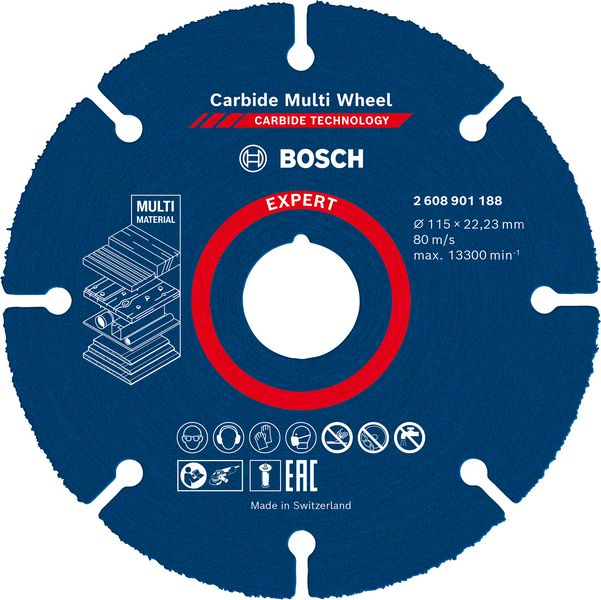 Bosch EXPERT Carbide Multi Wheel Trennscheibe 115 x 22,23 mm 1 Stk. ( 2608901188 ) Carbide Technology