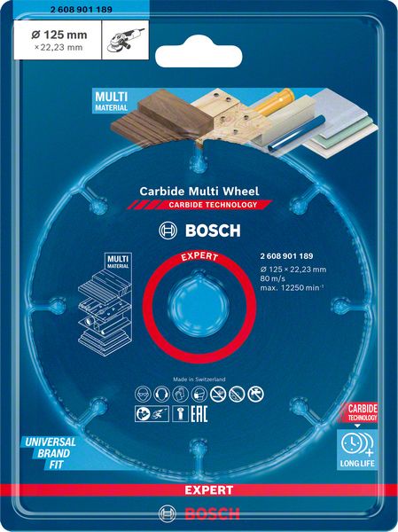 Bosch EXPERT Carbide Multi Wheel Trennscheibe 125 x 22.23 mm ( 2608901189 ) - Nachfolger von 2608623013 - Toolbrothers