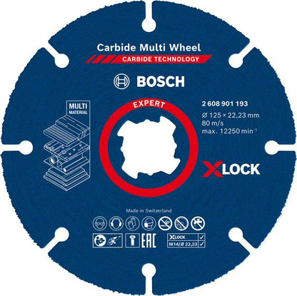 Disque à tronçonner Bosch Expert Carbide Multi Wheel X-LOCK (2608901193) 125 mm x 22,23 mm