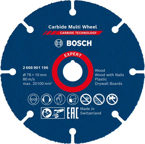 Bosch EXPERT Carbide Multi Wheel Trennscheibe 76 x 10 mm 1 Stk. ( 2608901196 ) Carbide Technology