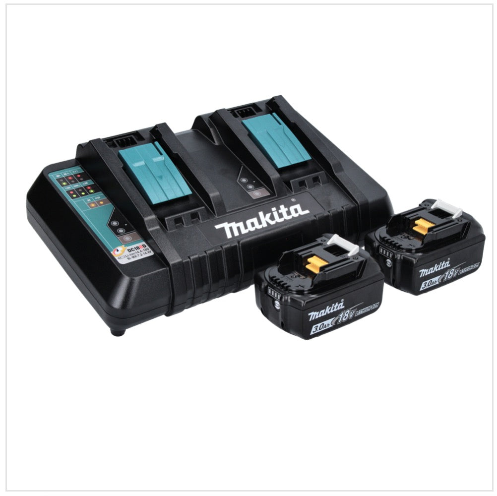 Makita DML 810 PF éclairage de zone LED sur batterie 18 / 36 V (2 x 18 V) 5500 lm IP54 + 2x batteries 3,0 Ah + double chargeur