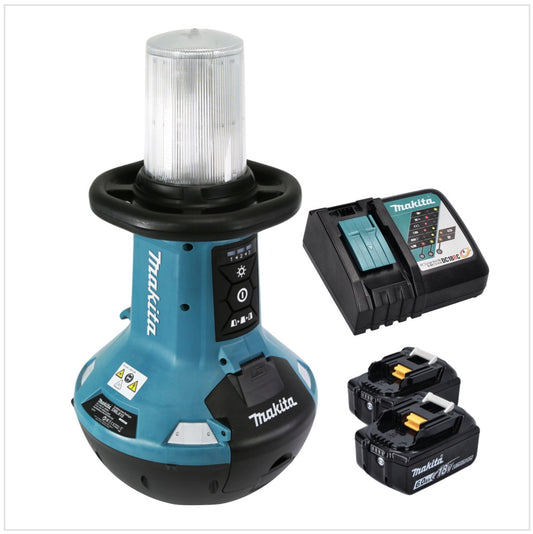 Makita DML 810 RG éclairage de zone LED sur batterie 18 / 36 V (2 x 18 V) 5500 lm IP54 + 2x batteries 6,0 Ah + chargeur