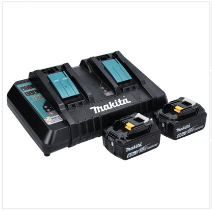 Makita DML 810 PG éclairage de zone LED sur batterie 18 / 36 V (2 x 18 V) 5500 lm IP54 + 2x batteries 6,0 Ah + double chargeur