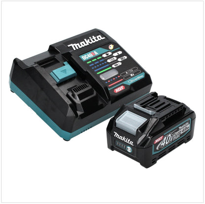 Scie circulaire manuelle à batterie Makita RS 001 GM1 40 V max. 185 mm sans balais + 1x batterie 4,0 Ah + chargeur