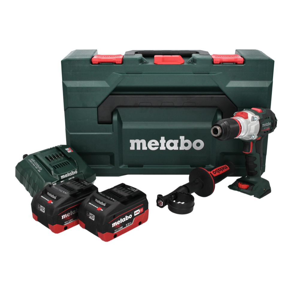 Perceuse à percussion sans fil Metabo SB 18 LTX BL I 18 V 130 Nm sans balais + 2 batteries 5,5 Ah + chargeur + métaBOX