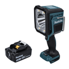 Makita DML 812 T1 lampe de poche projecteur à main LED sur batterie 18 V 1250 lm + 1x batterie 5,0 Ah - sans chargeur