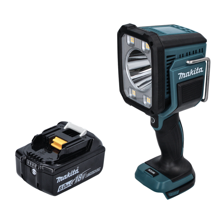 Makita DML 812 G1 lampe de poche projecteur à main LED sur batterie 18 V 1250 lm + 1x batterie 6,0 Ah - sans chargeur